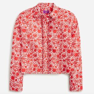 J. Crew Cropped Garçon Shirt in Liberty Sambourne Fabric, Size 6